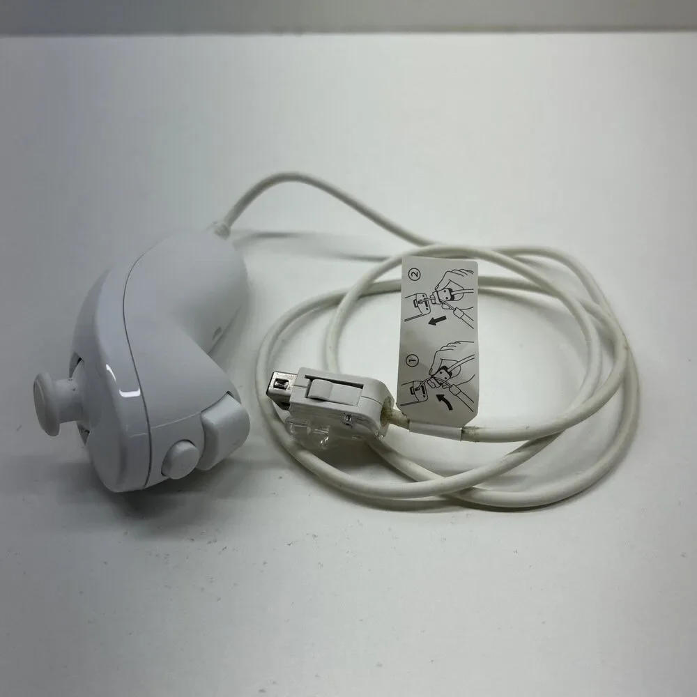 Official Nintendo Wii White Nunchuck Controller‎ OEM Used Untested